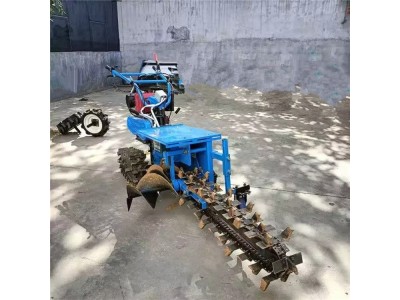普航自走式链条式开沟机 工程挖沟机 种植山药挖槽机图1