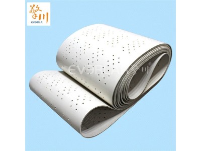 硅胶输送带打孔吸风电子产品传送带耐高温传动带定制图1