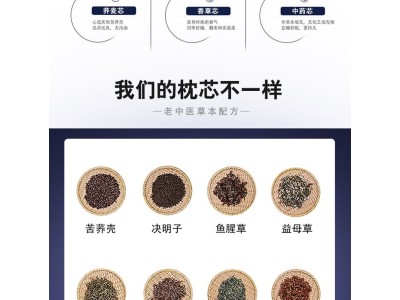 艾草枕 颈椎连体枕 可拆卸组合枕 艾灸护颈枕头批发图3