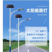 青岛太阳能路灯厂家 定制6米8米10米光伏节日LED灯具