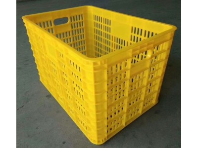 蓝色塑料周转筐菜箩筐长方形大号加厚周转框子错位筐镂空筐胶框图1