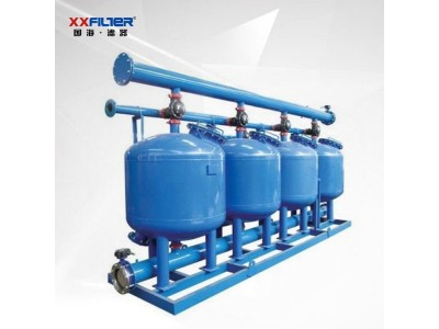 国海 4罐并联浅层砂过滤器 锅炉水冷却循环水过滤设备图1