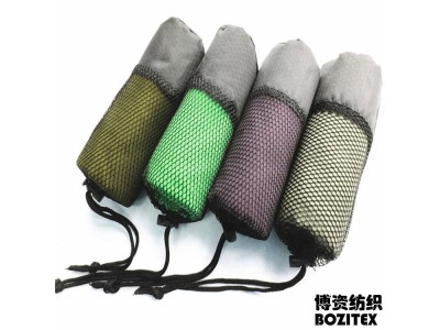 双面绒浴巾 速干沙滩巾 吸水速干 超细纤维 数码印花浴巾来图图1