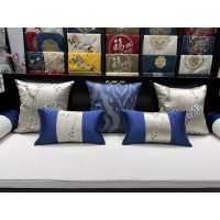 红木古典沙发坐垫 淡蓝色 中式风格 5公分 实木沙发抱枕定制