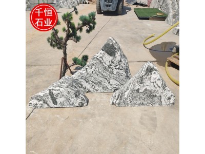 雪浪石切片组合天然泰山石片石庭院室内景观石枯山水石头摆件图5