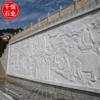 千恒定制寺院佛像浮雕 天然石材汉白玉青石花岗岩石壁画