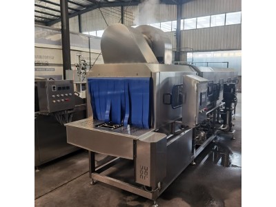 蔬菜筐洗筐机 水果箱洗箱机 全自动周转盘塑料箱清洗设备图1