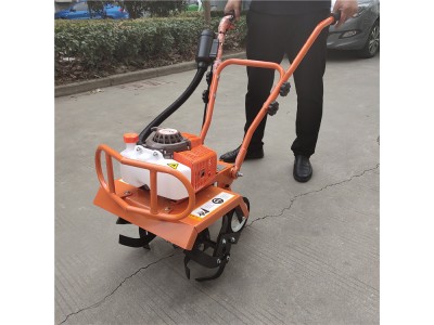 单人手推翻地机 小型汽油除草机 四冲程菜园锄地锄草机图1