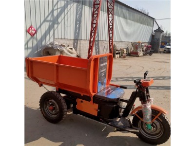 电动翻斗车 建筑施工用拉灰三轮车 自由装卸小型运输车图1