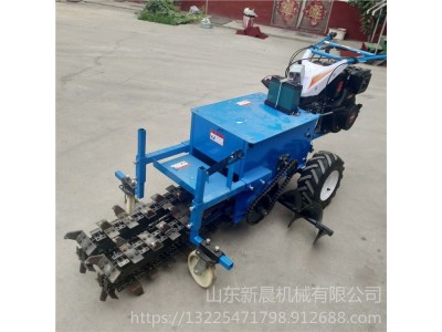 小型埋水管挖沟机柴油13马力链条开沟机深浅可调开槽机图1