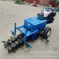 小型埋水管挖沟机 柴油13马力链条开沟机 深浅可调开槽机