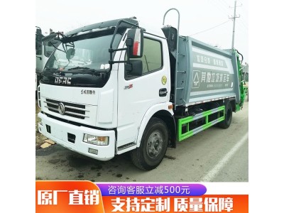 19年1月上牌东风多利卡D7 8立方挂桶压缩垃圾车图1