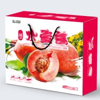 荔枝瓦楞包装盒 护肤品手提礼品盒 定制印logo