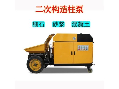 小型二次构造柱泵 细石砂浆混凝土工地二次构造柱浇注泵图1