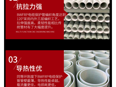 BWFRP纤维缠绕拉挤管玻璃钢管 电力管电线电缆保护套管乾江图1