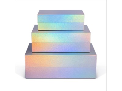 精品礼盒定制 一片式折叠盒LOGO烫金化妆品包装盒现货图1