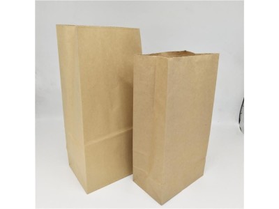 定制方底黄牛皮内附PE淋膜防油食品包装纸袋图1