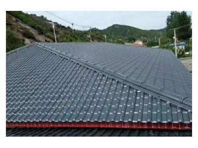 树脂瓦片屋顶加厚雨棚建筑用仿古屋面隔热塑料彩钢琉璃瓦图1