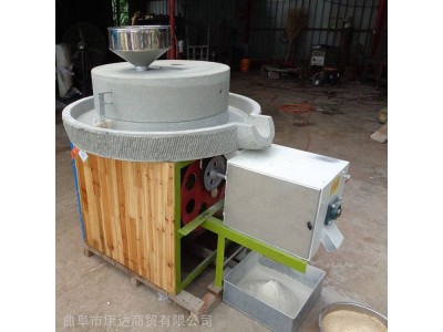 杂粮磨粉石磨机 小麦面粉研磨机 小作坊用原味面粉石磨机图1