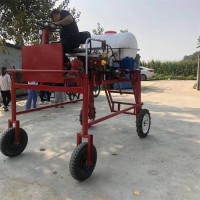水冷液压升降喷药机 折叠式喷杆打药机 8米宽喷幅四轮打药机
