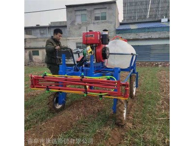 高框架四轮车打药机 远射程小麦玉米打药机 框架式打药机图1