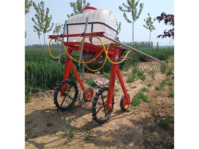 风冷柴油多档位自走式打药机 汽油手推式 轮距可调图1