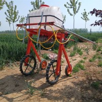 轮距可调汽油自走式打药机 高架式喷杆套种地手推喷药车