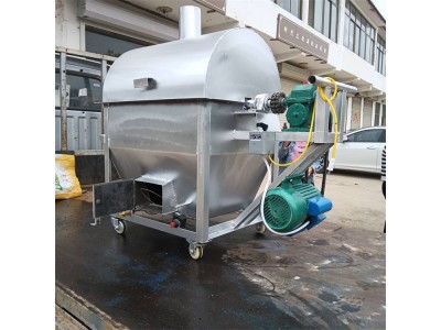 电机热自动控温金银花炒货机茶叶烘干翻炒机图1