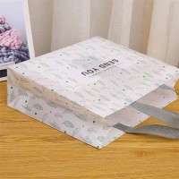 定制批售彩色覆膜无纺布立体袋有侧有底一次成型无纺布袋