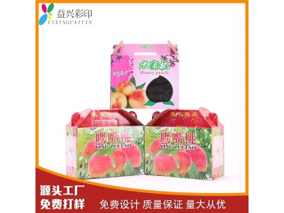 水果包装盒 坑盒定制鲜橙苹果荔枝农产品礼盒 土特产食品图1