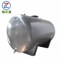 臻沃通 卧式钢衬塑储罐 30吨大型防腐罐酸碱溶液化工罐