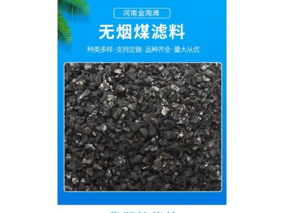 金海滩精制无烟煤滤料 工业滤罐水处理双层滤池专用图1