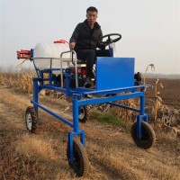 三轮玉米高粱施肥打药机 自走式四轮喷药车