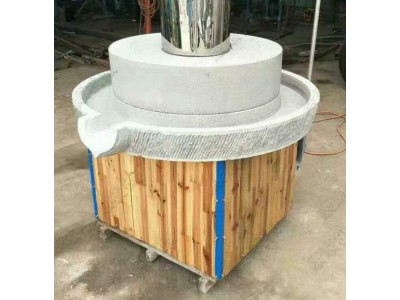 豆腐石磨机花岗石电动石碾子家用小作坊面粉分离箱图1
