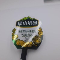 定制】百丰彩色印刷烫金防水防油罐装食品不干胶标签