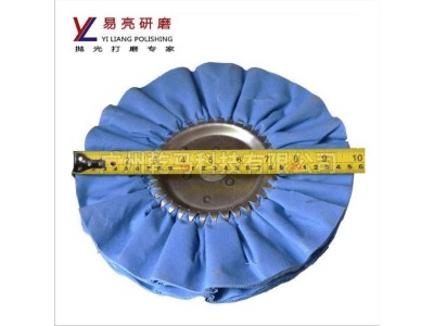 圆孔蓝布轮抛光轮250mm皱褶过浆风布轮图1