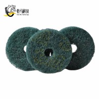 百洁布80*90*100 圆型绿色菜瓜布不锈钢拉丝去毛刺