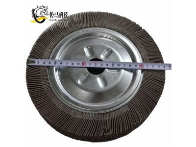 拉丝轮240mm六角孔砂布千叶轮表面打磨抛光百叶轮图1