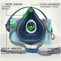 AN3002防尘面具劳保口罩工业煤矿头戴硅胶防尘口罩