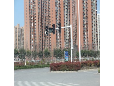 新世纪 道路信号灯杆件八角悬臂镀锌杆工厂定制交通折臂件图1