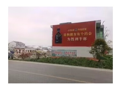 汕头潮南区墙体广告 美汁源喷绘墙体标语墙贴广告图1