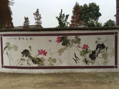 湖南株洲米老头墙体喷绘广告效果 停车位地坪彩绘图1