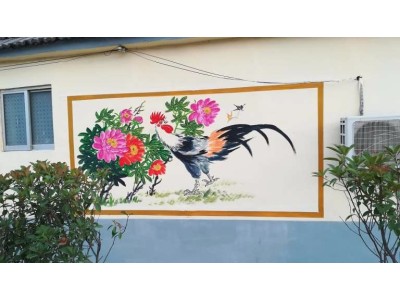 陕西西安车库墙面绘画 海芳调料刷墙广告联方系式图1